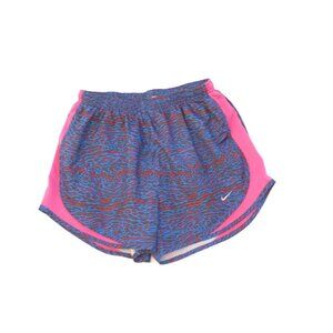 Nike Tempo Women's‎ Brief-Lined Running Shorts (M) Blue-Pink Side Mesh Stripe.
